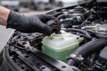 Controllo del livello del liquido refrigerante nella vaschetta del motore