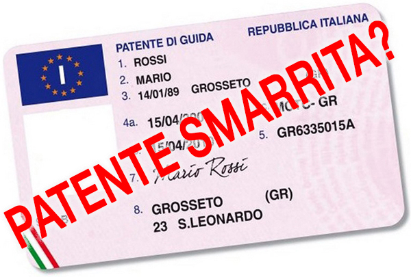 smarrimento della patente