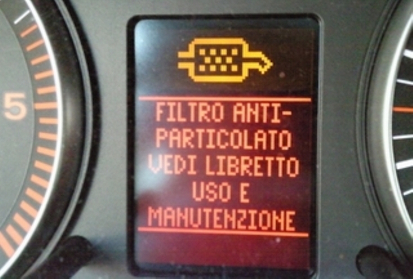 spia filtro antiparticolato