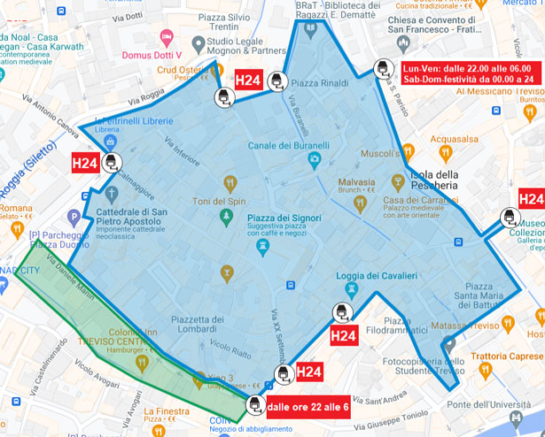 mappa ZTL Treviso