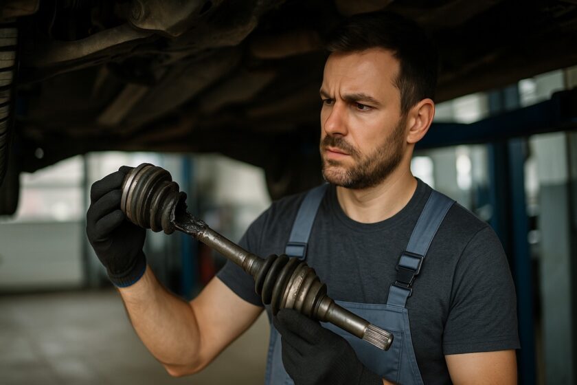 Controllo semiasse rotto in officina meccanica auto