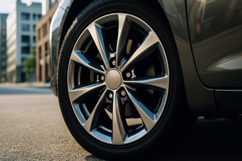 Cerchi in lega sportivi montati su auto moderna