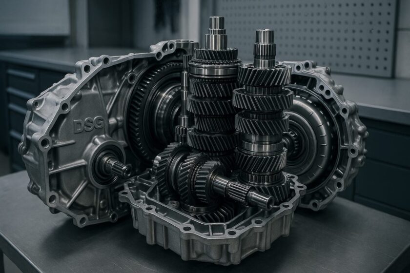Dettagli del cambio DSG con ingranaggi a vista