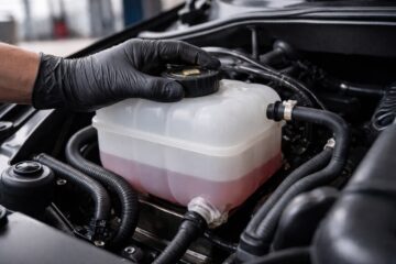 Controllo del tappo della vaschetta di espansione del refrigerante con guanti, a motore freddo