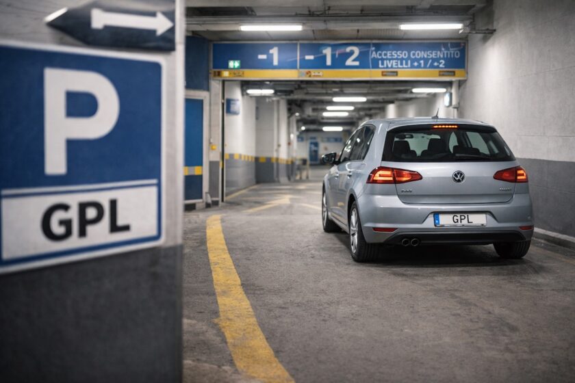auto gpl parcheggio sotterraneo primo piano interrato