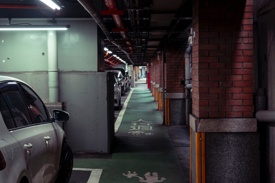 Image of cars parked in an underground parking lot